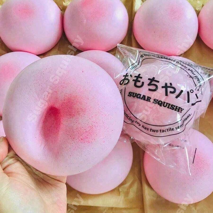 Soft Sticky Bottom Mini Bread Slow Rebound Squeezing Toy, Cute Stress Relief Decompression Fidget Toy - 1PC - 查看 1