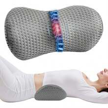 Almohada LumbarSoporte Lumbar para Silla de Oficina Cojín Lumbar de Espuma Memory Foam para Aliviar el Dolor Cojin para Coxis y Ciatica Lumbar para Camas Asientos de Coche Oficinas Sillas Gaming - Gris - Ver 1