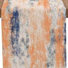 Vintage Oil Painting Style Table Runner, Suitable For Restaurant, Wedding, Outdoor Party Dining Table Decor, Abstract Modern Orange Minimalist Dresser Scarf, Coffee Table Cloth, Runner - Multicolor - View 9