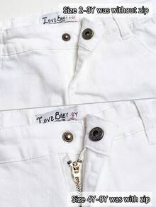 Pantalones cortos tejidos casuales simples y versátiles para niños jóvenes, absorbentes de sudor y transpirables - Blanco - Ver 5