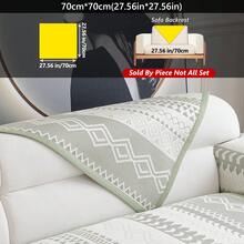1 pieza Funda de sofá estilo bohemio impermeable y antideslizante para mascotas, protector de sofá lavable a máquina para todas las estaciones, almohadilla decorativa multiusos para sofá - Verde - Ver 15