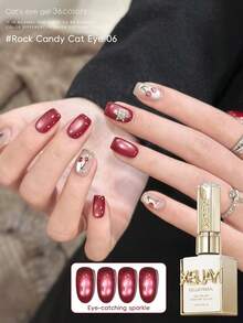 XEIJAYI 15ML Cat Eye Nail Polish Gel Soak Off Nail Magnetic Gel Polish Nail Art DlY For Salon At Home - 彩色 - 查看 35
