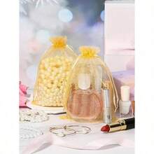 20pcs/30pcs 4x6 Inches Luxurious Organza Drawstring Jewelry Pouches - Wedding Party Christmas Favor Gift Bags & Organizers - Reusable, Soft, And Durable Black Gift Wrapping Accessories - 多色的 - 查看 10