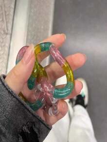 1pc Tango Twist Music Stress Relief Tool, Finger Relaxation & Focus Training, ADHD Stress Relief, Best Birthday/Daily Gift, Desktop Stress Relief Toy For Men & Women, Valentine's Day, Party Favor, Fun - 彩色 - 查看 5