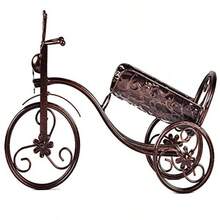 cdybox rack titular de vino de hierro forjado bicicleta forma Triciclo Art Home Décor - bronce - Ver 7