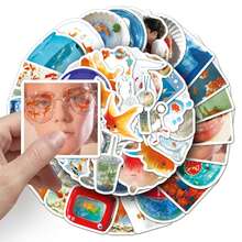 50 Pieces Of Goldfish Japanese Ins Style Stickers Dopamine Exquisite Small Fresh DIY Graffiti Hand Account Material Tea Cup Stickers - Multicolor - View 6