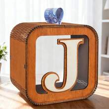 Hộp đựng tiền bằng gỗ khắc tên theo yêu cầu, heo đất tiết kiệm thiết kế sáng tạo, quà tặng ngày lễ và sinh nhật. - C - Xem 7