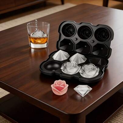 Rose Ice Mold, Silicone Tray Rose Ice Molds For Cocktails Mimosas Whiskey Trays For Freezer