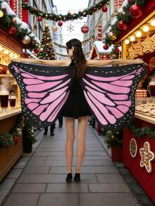 Women's Butterfly Wing Cape - Soft, Lightweight And Breathable Silk Butterfly Cape Shawl, Suitable For Cosplay, Stage Performance, Theme Party, Carnival, Holiday Costume Accessories, Party Props, Available In Multiple Colors, Perfect Gift For Adult Women, Teenage Girls And Female Friends - Multicolor - View 5