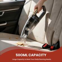 SUPERLEX 2000mAh Portable Handheld Vacuum Cleaner, Strong Suction USB Rechargeable Mini Vacuum Cleaner With Multiple Accessories, Suitable For Car, Home, Office And Crevices - Grey - View 7