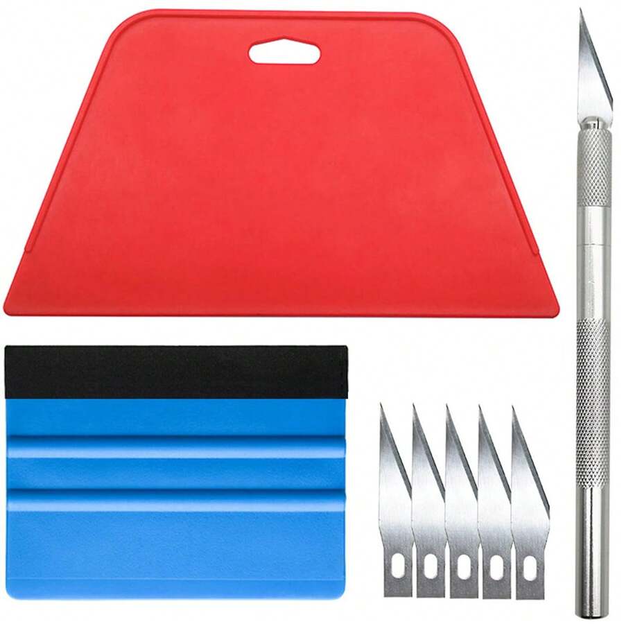 1 Set de herramientas de vinilo, incluye rasqueta, cortador y aplicador, accesorios para automóvil