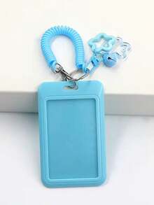 2D Colorful Star Pendant Keychain, Elastic Hair Tie With Phone Cord, Includes Retractable Plastic Card Holder And Keyring, Durable Plastic Accessory, Suitable For ID Card, Photo Card, Badge, Bus Card, Transit Card, Card Holder, Men's ID Card Holder, Ideal For Storing Transit Card, Student ID, Credit Card And Keys, Combines Cuteness And Practicality, Great Gift For Couples, Friends, Classmates And Women - Multicolor - View 9