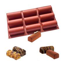 9-Cavity Silicone Spiral Baking Mold, Reusable Non-Stick Log Shaped Baking Mold Suitable For Mini Swiss Rolls, Chocolate Desserts, Candies And Pastries, Soft And Easy To Demold, Suitable For Easter Brunch And Fun Parties - Multicolor - View 6