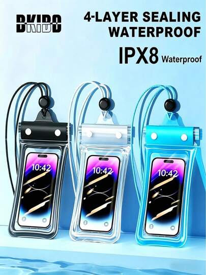 Túi đựng điện thoại chống nước IPX8, ba lớp cách nhiệt, cảm ứng nhạy, phù hợp với và các điện thoại thông minh khác, tuyệt vời cho bãi biển, hồ bơi, lặn, chèo thuyền kayak, suối nước nóng và các hoạt động ngoài trời khác.