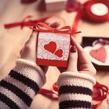 New Double Heart Hollow Wedding Candy Box, Baby 1st Birthday Heart Gift Box - Multicolor - View 9