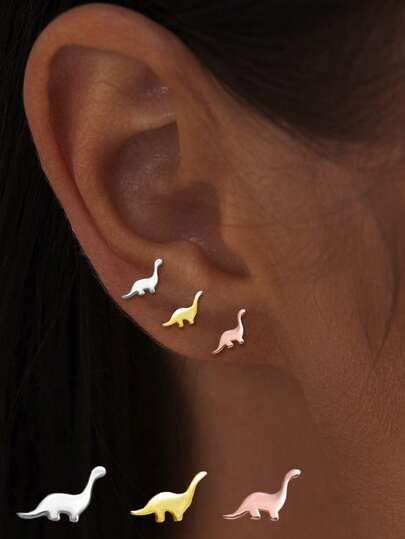 1 Đôi bông tai bạc 925 hình động vật dễ thương và nhỏ nhắn, phù hợp cho nữ giới đeo hàng ngày, món quà lý tưởng cho bạn gái, mẹ và chị gái.