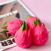 1个2026新款火龙果挤压玩具，趣味十足、价格实惠的热门玩具，缓解压力，回弹透气——完美礼物，生日礼物，节日礼物，情人节礼物，收藏品，复活节礼物，减压工具，透气玩具 - 彩色 - 查看 4