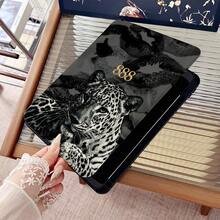 1pc Leopard Print 360° Rotatable Tablet Protective Case, Multi-Angle Magnetic Stand Protective Cover With Auto Sleep/Wake Function, Suitable For IPad Pro/Air, Pad 5/6/20 - Multicolor - View 4