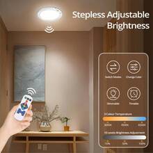Wireless Motion Sensor Ceiling Light With Remote Control, USB Rechargeable Magnetic Installation LED Night Light Suitable For Bathroom, Garage, Shed, Attic, Basement, Corridor - Rechargeable - View 8