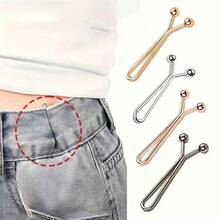 12 pièces Clips multifonctions invisibles et portables - Ceinture réglable et pince pour foulard/cheveux, pour vêtements, jeans, couvre-chef (métal) (12/6/3 pièces), plage, vacances, accessoires, indispensables de voyage - Multicolore - Voir 7