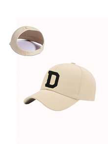 1PC Unisex Ponytail Baseball Cap,Adjustable Messy High Bun Hat,Casual Sun Protection Hat,Perfect For Running,Hiking,Travel,Daily Outdoor Activities - Beige - View 10