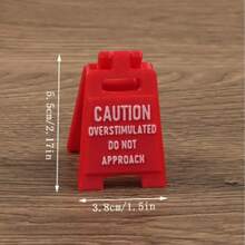 1 pezzo Cartello da scrivania carino da regalo: Attenzione: Non avvicinarsi alla scrivania, molto eccitabile, decorazione per la stanza, decorazione per la casa, articolo decorativo, accessorio per la casa - Multicolore - Visualizzare 4
