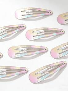 12pcs Mermaid Princess Colorful Hair Clips, Stylish Bangs Clips, Party Hair Accessories, Perfect Birthday Small Gift,Travel - Mermaid Princess Dazzling Colors - View 4