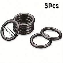 5/10/15/20/30 cái móc khóa carabiner tròn bằng kim loại có lò xo mở được, đầu nối móc khóa, phù hợp làm trang sức DIY và phụ kiện cho doanh nghiệp nhỏ - Nhiều màu - View 43