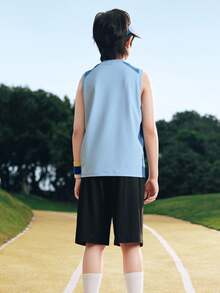 Balabala Bộ 2 áo tank top cho bé trai, thoáng mát, nhanh khô, thấm hút mồ hôi, thích hợp mặc mùa hè 2026. - tông màu xanh - Xem 5