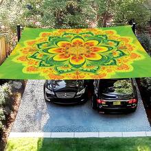 1 pièce Toile d'ombrage de jardin extérieur avec imprimé mandala bohème, auvent de camping, abri solaire pour patio de jardin, parasol de plage, abri solaire pour aventures en plein air, tapis de pique-nique de parc de camping extérieur (poteaux non inclus) - E - Voir 5