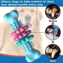 Durable Dog Chew Toy - Made Of Tough Thermoplastic Rubber, Geometric Design Helps Clean Teeth, Suitable For Training Small To Medium Dogs - View 4