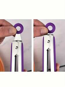 1pc Silicone Non-Slip Heat Resistant Clip, Kitchen Noodle Tongs, BBQ Accessory - View 6