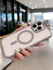 透明时尚简约磁吸手机壳，防滑防摔防震轻薄保护套，兼容 17 Pro Max、17、17 Pro、16、15、14、13、12、11 Pro Plus Max、Mini 7、8、SE、16e、7P、X、XR、Xs Max - 灰色 - 查看 3