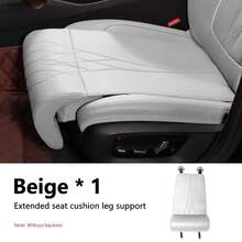 1 Set de Cojín de Asiento de Coche de Cuero Napa con Almohadillas Lumbares y para las Piernas, Cojín de Asiento Premium Simulado de Aerolínea, Cojín de Asiento Contorneado 3D para Mejorar la Comodidad y el Entorno de Conducción, se Adapta a Asientos Delanteros y Traseros, Accesorio de Interior de Coche - Multicolor - Ver 3