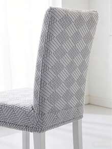 1pc/4pcs Set Snowflake Pattern Solid Color L-Shaped Chair Cover, Elastic Stretch Slipcover, Nordic Modern Minimalist Style, Universal Fit Durable Anti-Dust Chair Protector - Light Grey - View 7