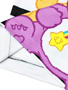 SHEIN | Care Bears Đầm hai dây in hình gấu kẻ sọc mùa hè dành cho nữ - màu đen - Xem 5