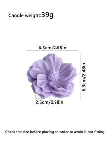 1pc 36g Camellia & Chamomile Flower Scented Soy Wax Candle, Handmade With Natural Soy Wax And Cotton Wick For Stable Burn, Approx 3 Hours Burn Time, Designed As Elegant Gift For Mother's Day, Romantic Dinner, Anniversary, Birthday Party, New Year Home Decor With Fresh Floral Aroma - Flower Candles - View 15
