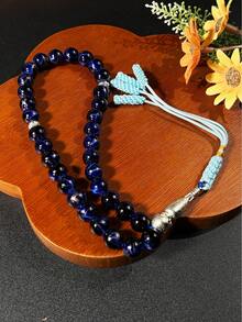 1 pieza Brazalete musulmán de 33 cuentas hecho a mano con borlas trenzadas, cuentas de oración de moda para hombres - Multicolor - Ver 2