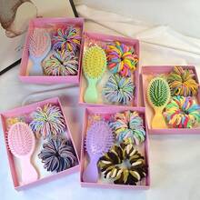 盒装发圈，粉色发圈可爱发饰套装，公主发夹，礼盒包装，精美礼物 - 彩色 - 查看 5