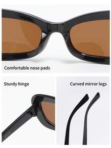 1 Pair Cat Eye Frame Children's Fashion Glasses, Minimalist Suitable For Boys & Girls, Party, Holiday, Travel, Decoration, Daily Accessory, Photography Prop - Black - View 5