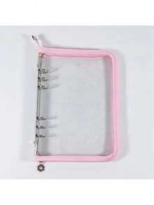 Bìa đựng tài liệu A5 có khóa kéo, sổ tay bìa bóng, album PVC trong suốt, 10 trang giấy lót thay thế, thích hợp cho mùa tựu trường. - Nhiều màu - Xem 15