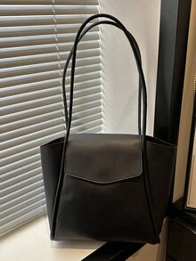 Bolso de mano de gran capacidad para mujer, nueva llegada de bolso de hombro versátil y de moda para ir al trabajo - Negro - Ver 7