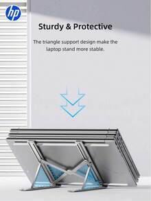 HP Portable Foldable Laptop Stand, Adjustable Metal Laptop Stand With Heat Dissipation Floating Design, Non-Slip Stable Holder, Suitable For Laptops - View 7
