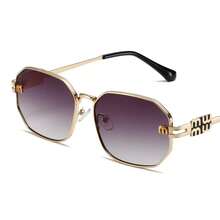 2026 BestsellerHigh Quality Rectangle  Fashion Brand Designer Vintage Glasses Metal Frame Eyewear Mujer - C1黑色 - 查看 3