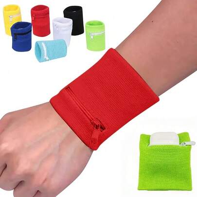 Reißverschluss Stirnband - Unisex Sport Stirnband, geeignet für Laufen, Spazierengehen, Basketball, Tennis, Wandern, Fitness und verschiedene Sportarten