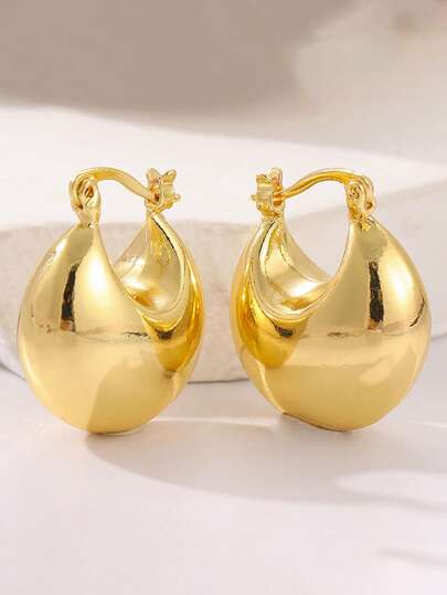 1对复古U形耳环，专为女性设计，适合婚礼、订婚、周年纪念派对、情人节礼物