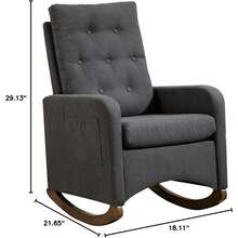 Baby Gliders, Ottomans & Rocking Chairs - Grey - View 2