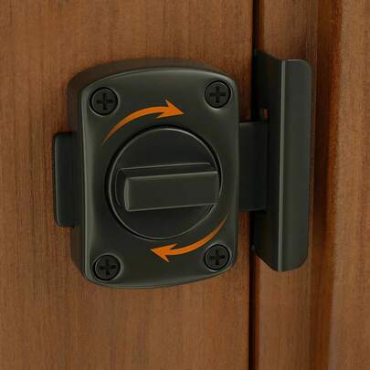 Cerradura de puerta de sin llave | Material de metal duradero | Adecuado para alquiler, baño, inodoro | Cerradura de privacidad para puertas interiores | Cerradura de giro fácil sin llave | Accesorios de hardware de puerta para el hogar