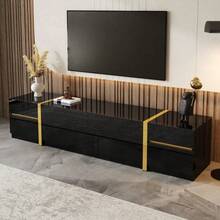 Television Stands & Entertainment Centers - Black + MDF + Particle Board - View 8