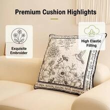 1 pieza Funda de almohada decorativa con estampado floral de franela, sin relleno de almohada, adecuada para sala de estar, sofá, cabecera de dormitorio, decoración suave para habitación modelo - Flores blancas - Ver 2